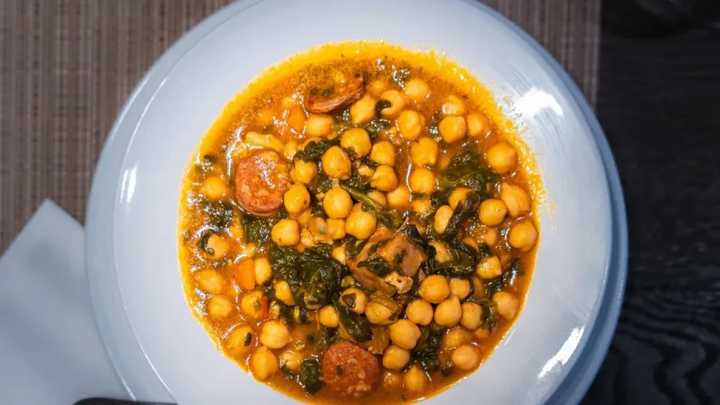 Garbanzos de la cocina del Balneario de la Virgen